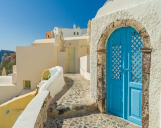 View on Oia in Santorini